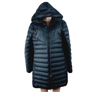 Nike Women's Black Tech Aeroloft Down Fill Hooded Zip Coat Puffer Jacket Size L